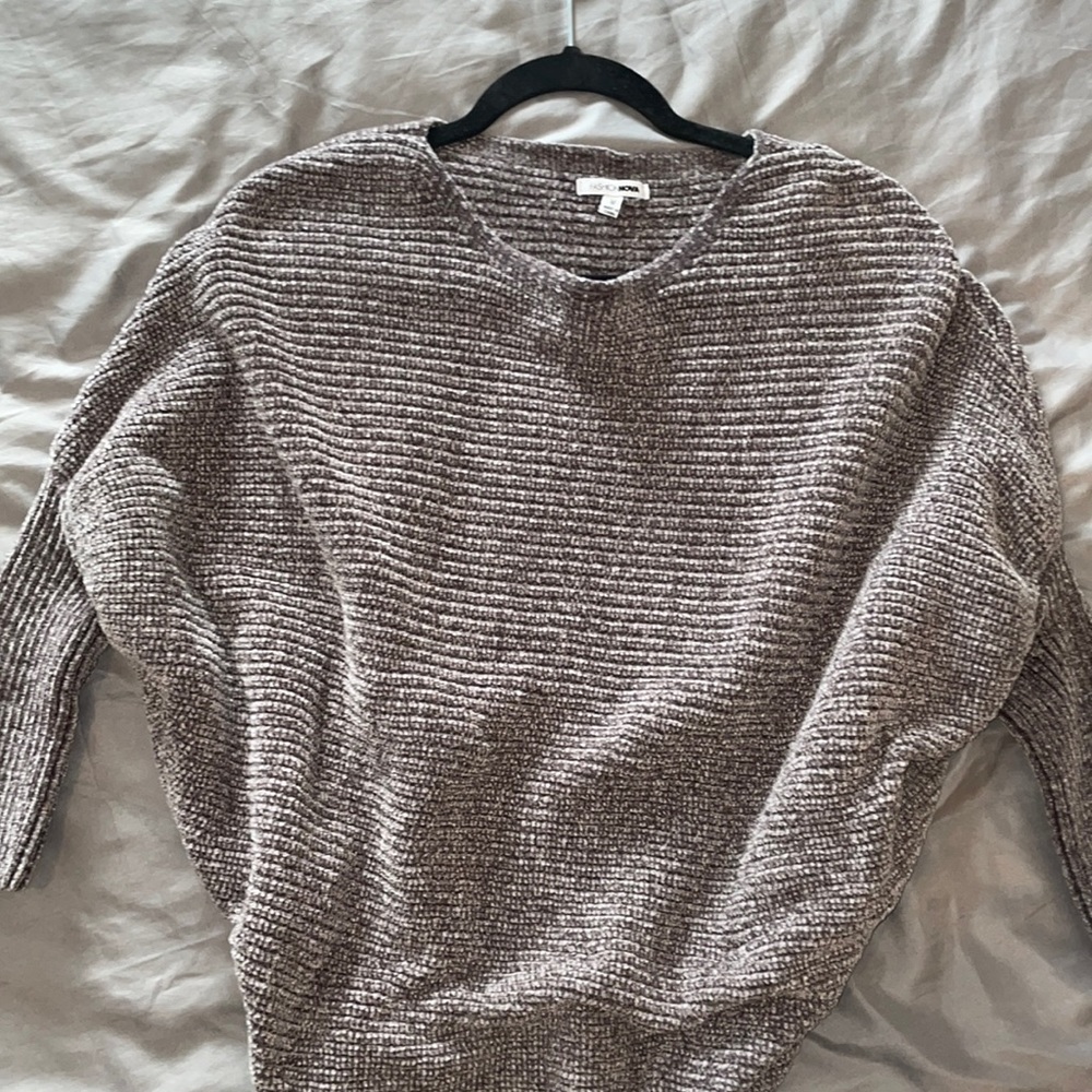 Soft chenille gray sweater